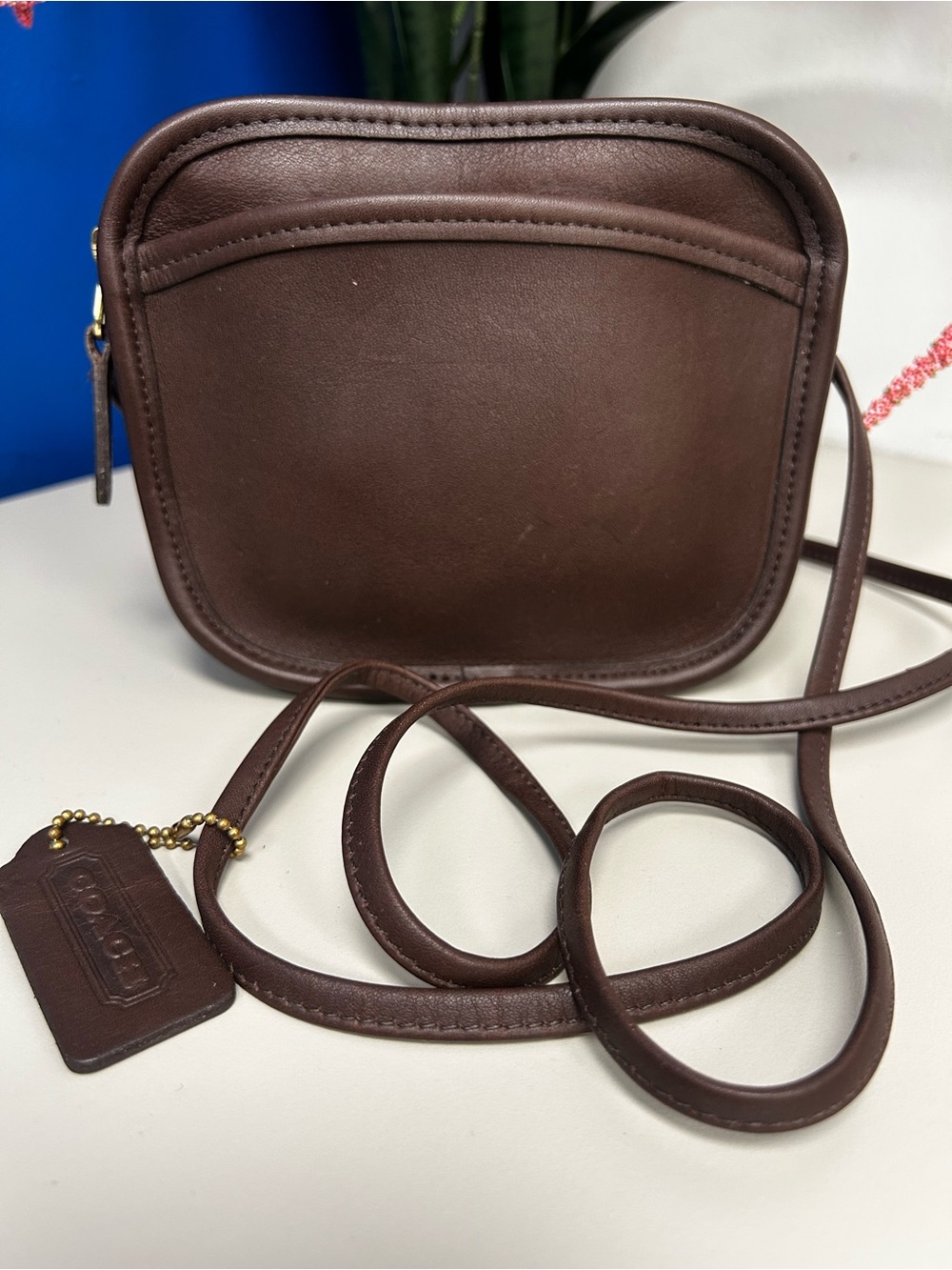 Coach Brown Leather Mini Hadley Crossbody Bag Vintage